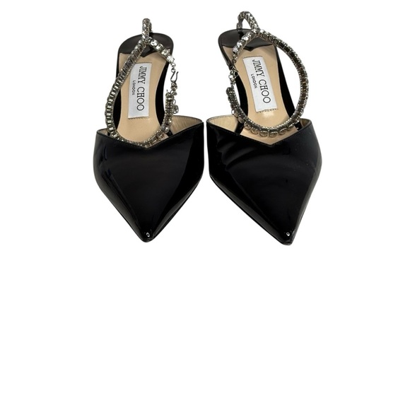 Jimmy Choo Saeda 85 Patent Pumps in Black size 38/8 - Picture 2 of 10